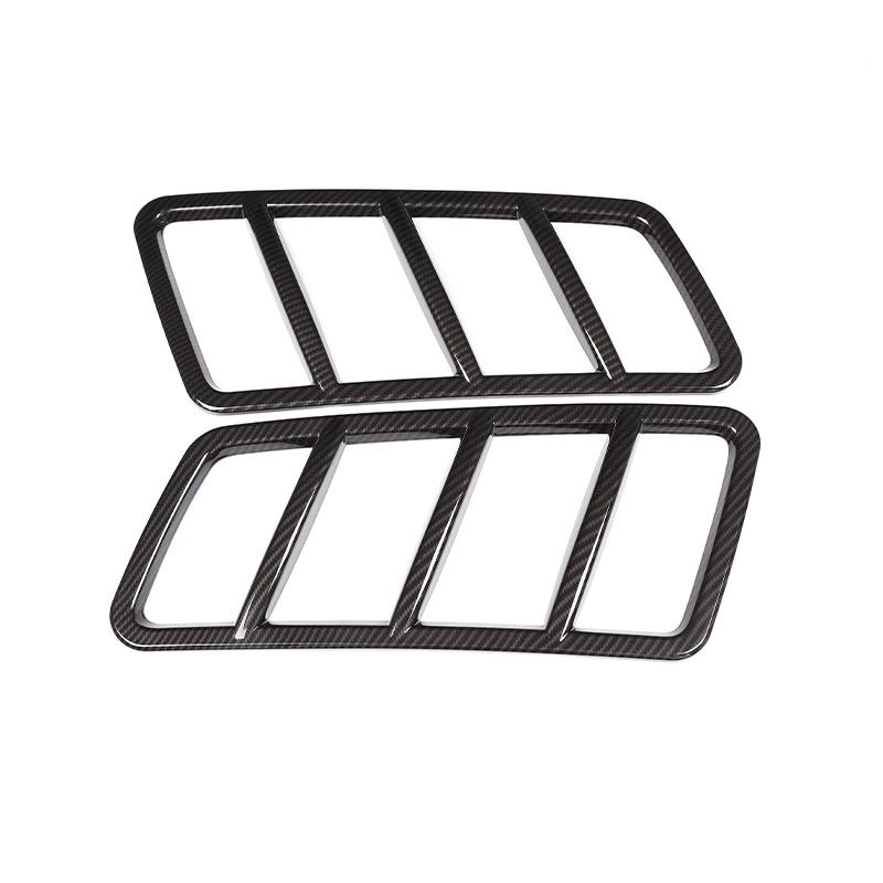 

For Mercedes Benz GLE GLS ML W166 2012-2015 GL X166 2013-2015 ABS Carbon Fiber/Silver Hood Engine Air Vent Cover Trim