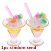 1-5pcs Mini Dollhouse Miniature Pretend Toy Mini Soft Ice Cream Cups Spoon Bar Ice-lolly Simulation Food For Dolls Accessories