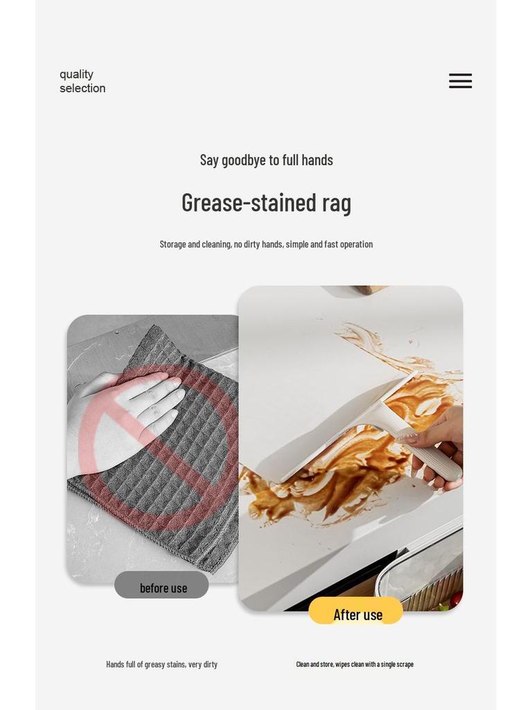 Wall-Mounted Kitchen Trash Can with Scraper - Wet Garbage Storage Bin for Cabinet Doors