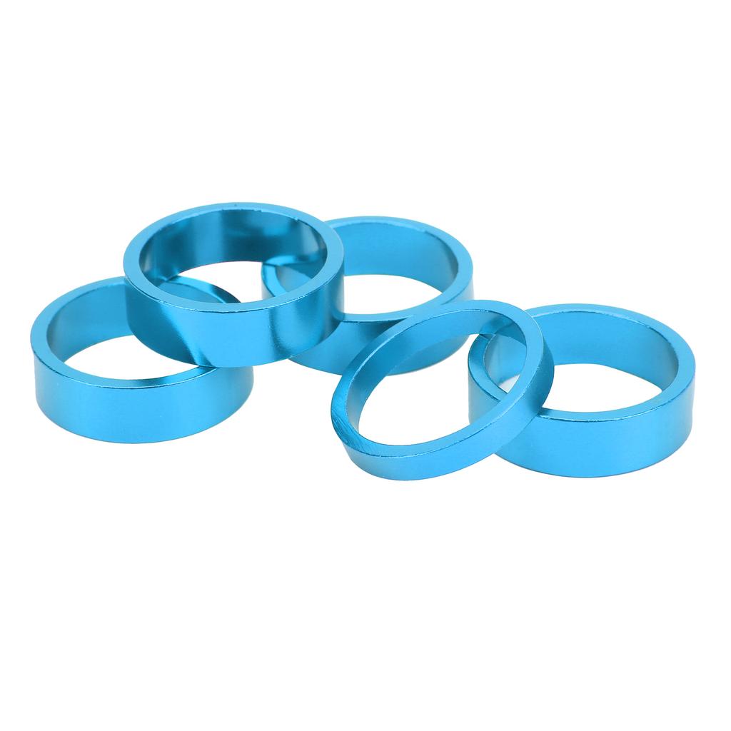 CANSUCC 5PCS 28.6MM MTB Bike Front Fork Washer Set Bicycle Stem Headset Spacer Fork GasketBlue