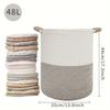 Large Woven Cotton Storage Basket for Toys, Snacks, Underwear, Socks, and Clothes