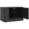 Vidaxl Szafki Pod Telewizor, 2 Szt., Czarne, 67X39X44 Cm, Stalowe