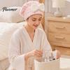 Lightweight Hair Turban for Bath Towel Wrap with Bow, Women Microfiber Turban, Extra Large Anti-Frizz Absorbent Long Thick Curly Super Drying Cap