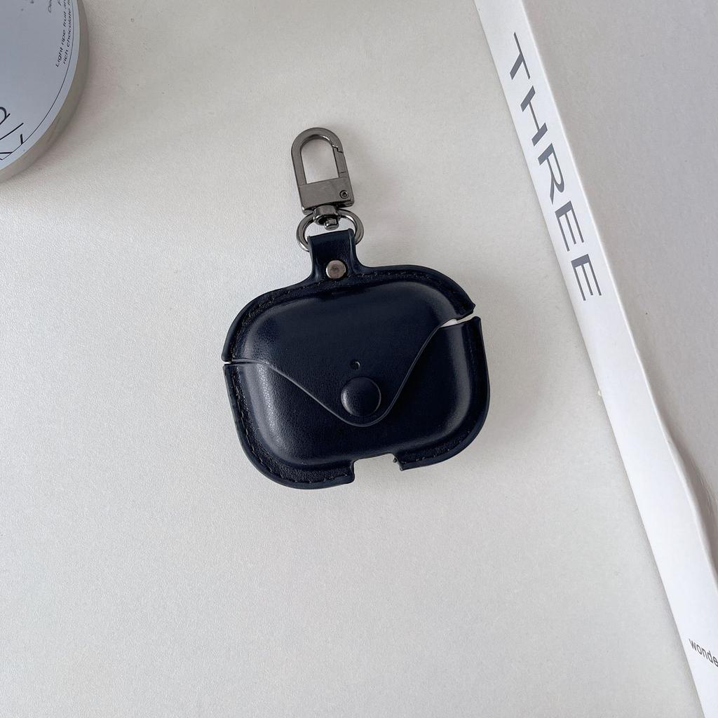 New Apple airpods1011pro1 model earphone case, oily leather styling earphone cover, retro portable earphones.