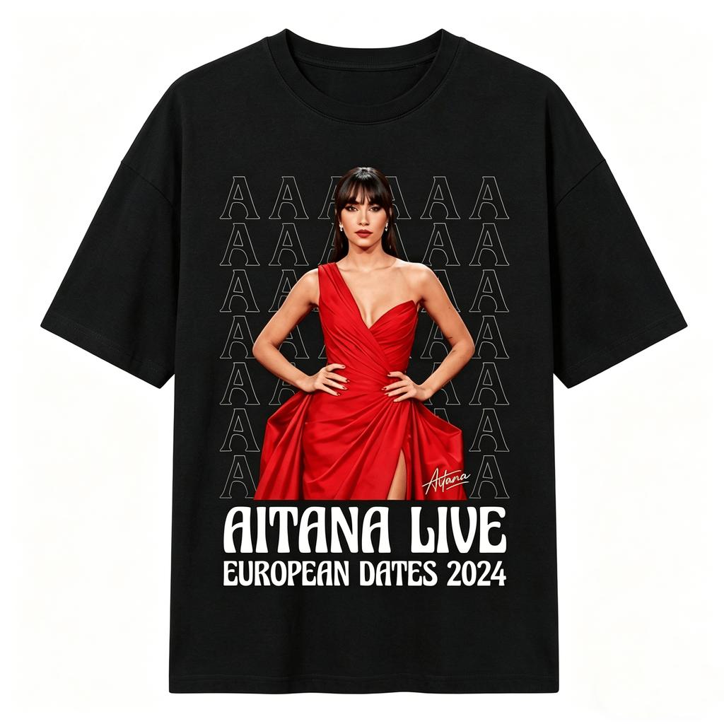 Singer Aitana 2026 Cuarto Azul graphic Unisex T Shirts Unisex Pure Cotton Short Sleeve Y2k Oversized Popular Tee Fashion Tops Gifts