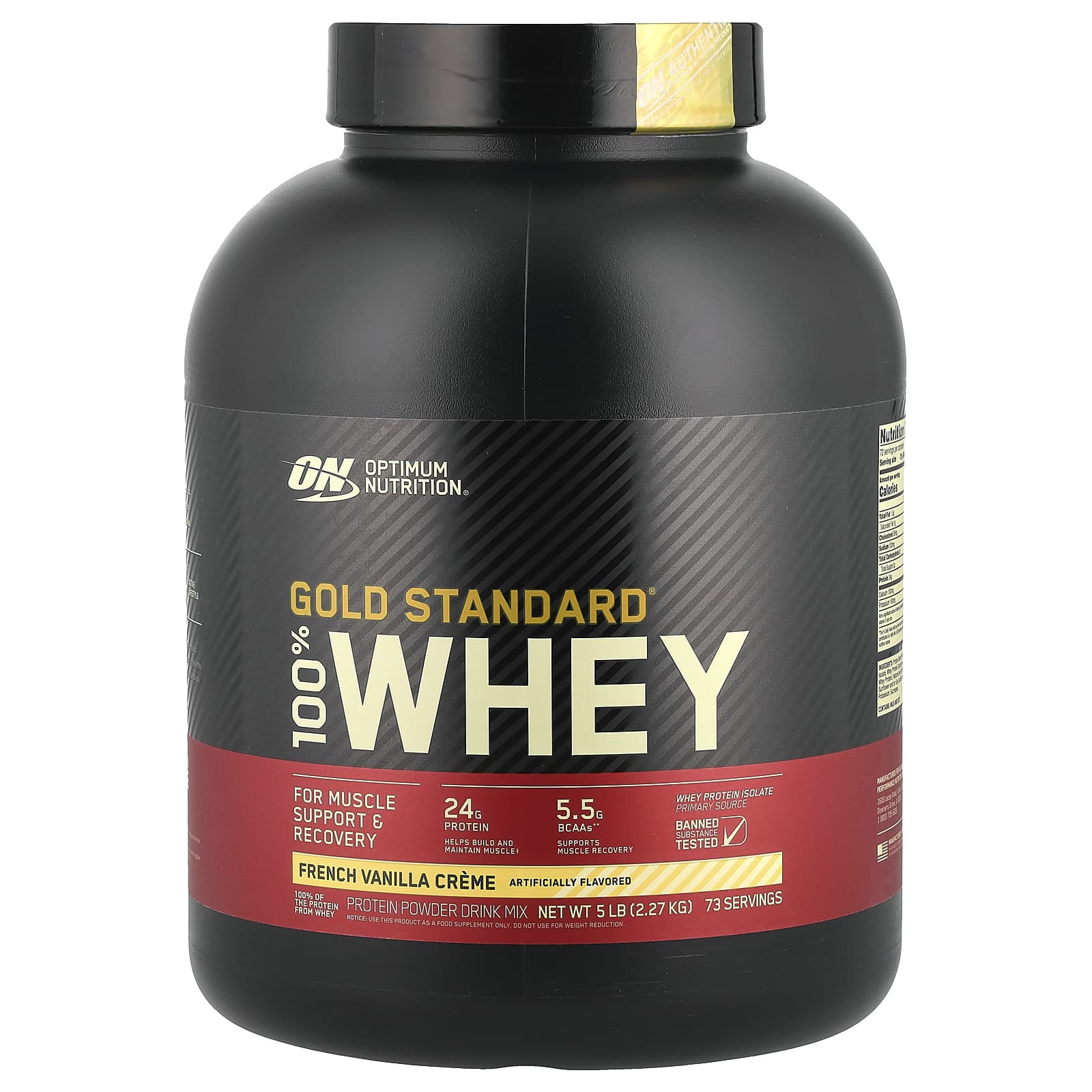 

Gold Standard 100% Whey, French Vanilla Cream, 2.27Kg(5Lbs)