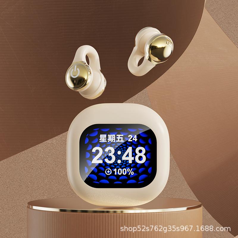 Private model new X63 touch screen clip-ear Bluetooth headset high sound quality long battery life OWS wireless intelligent noise reduction