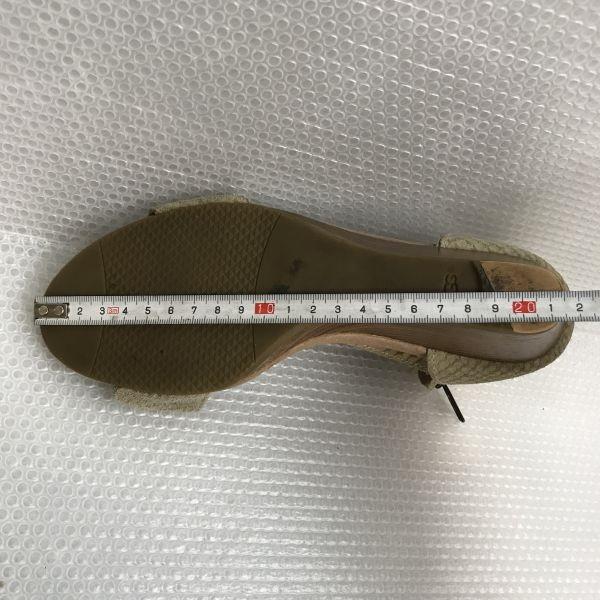 UGG wedge sole sandals women's 23 beige leather heel shoes(USED)