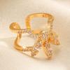 Metal Zircon NailCap Ring Silver Color Detachable Nail Ring Retro Sweet Nail Ring  Manicure