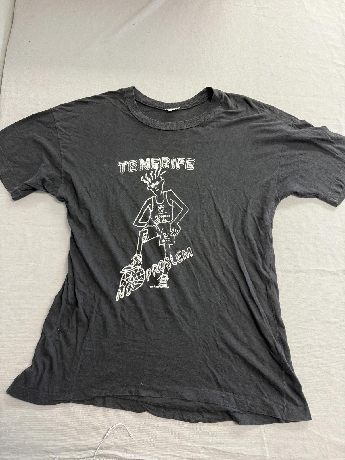 Vintage Fido Dido T-shirt Tenerife No Problem Basketball - L XXL