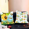 Cartoon Bee Pillow Case Removable Washable Cushion Cover – All-Season Soft Linen