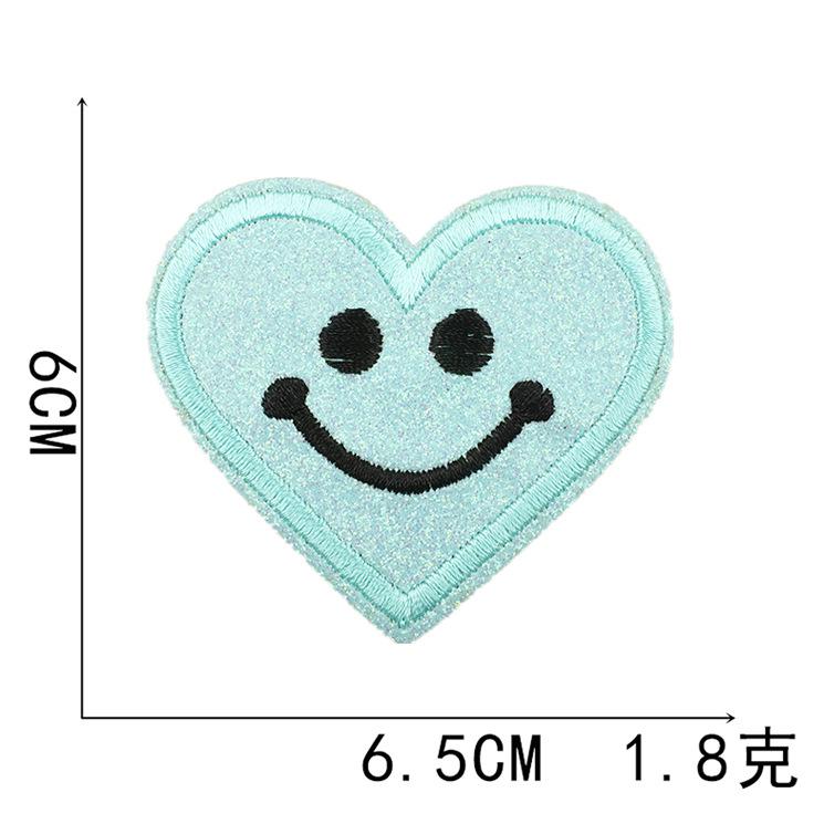 12-Color Gypsy Smiley Face Patch Sticker Computer Embroidery Love Embroidery Cloth Sticker Bag Decoration Patch Embroidery Chapter Boy