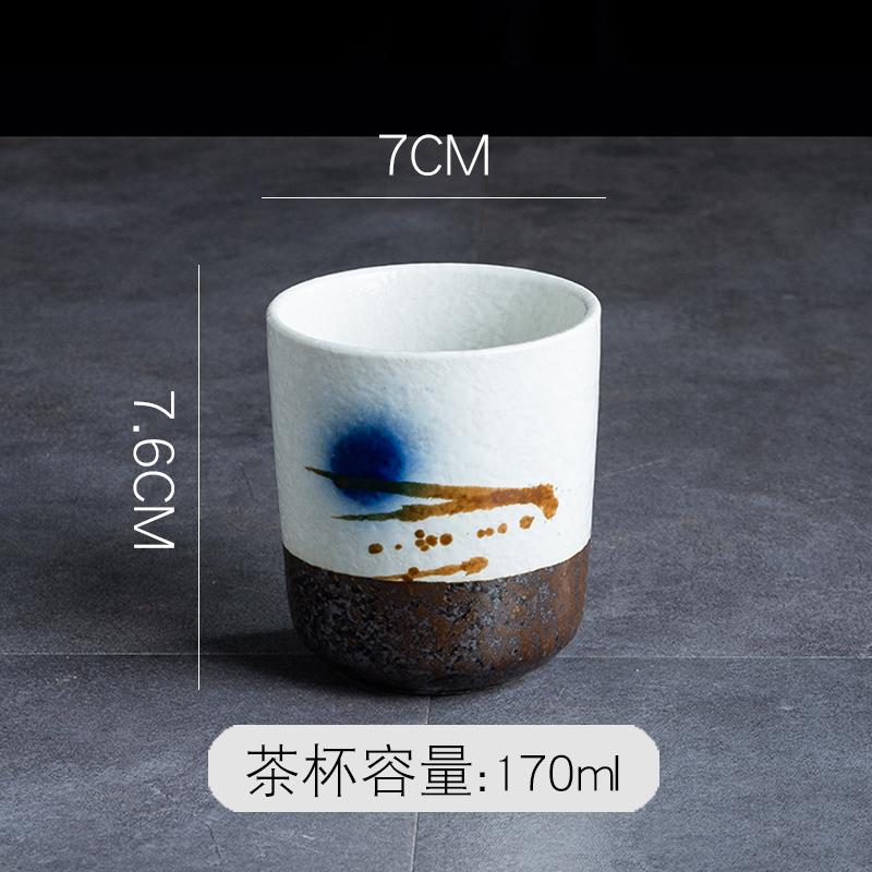 Japanese Ceramic Tea Cup Japanese Restaurant Soup Swallow Cup Office Coarse Pottery TeaCup Tea Set Accessories Drinking Utensils
