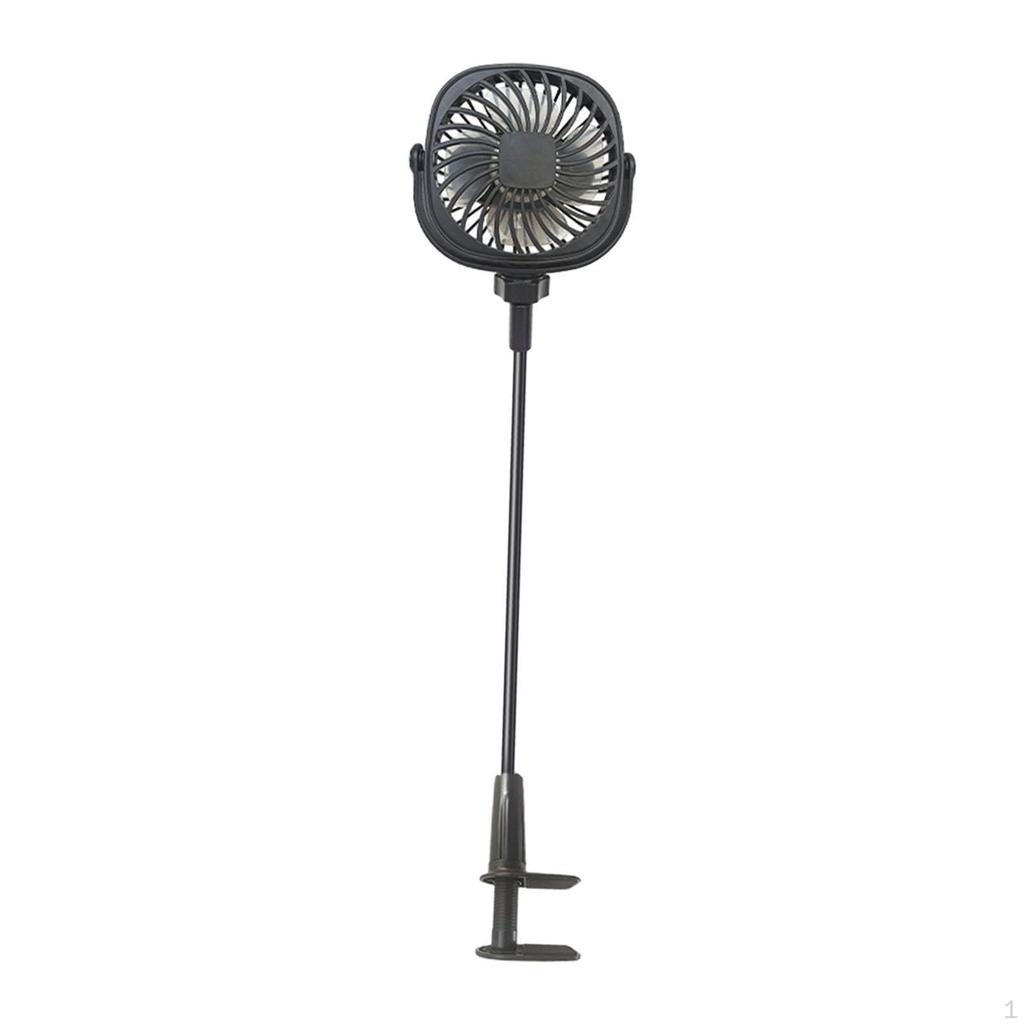 Clip On Fan Personal Quiet Portable Cooling Rechargeable USB Mini 3 Speeds for Car