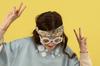Daisy Glasses White With Yellow Lenses 1pc
