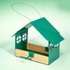 Large Capacity Hanging Bird Feeder Iron Bird Food Container Durable Bird Rest Station  Outdoors