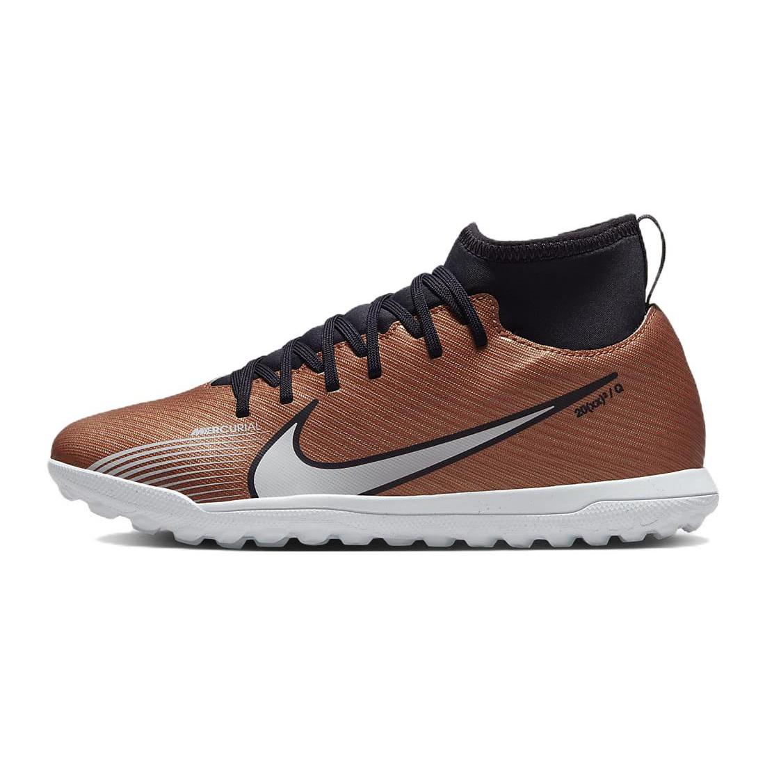 

New Nike Slip-Resistant Cushioning Wear-Resistant Mid-Top Kids Soccer Shoes Metal Copper Kids DR6073-810 37.5