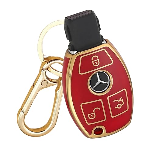 

[FRACTAL CREATION] Чехол для ключа Mercedes-Benz из термополиуретана, полная защита на 360 градусов, совместим с Mercedes-Benz A-Class, C-Class, E-Class, S-Cl