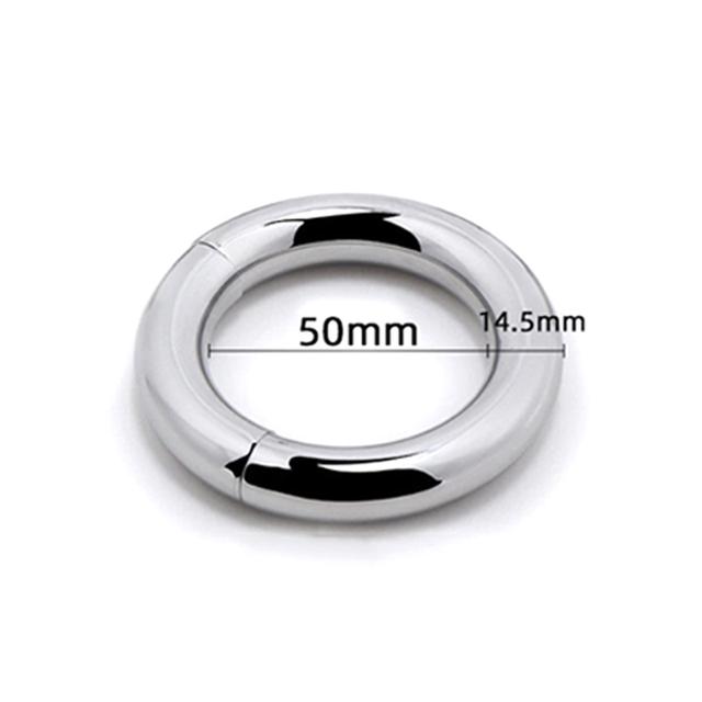 Metal Magnetic Scrotum Stretcher Penis Cock Lock Ring Heavy Male Metal Ball Scrotum Stretcher Delay Ejaculation BDSM Sex Toy