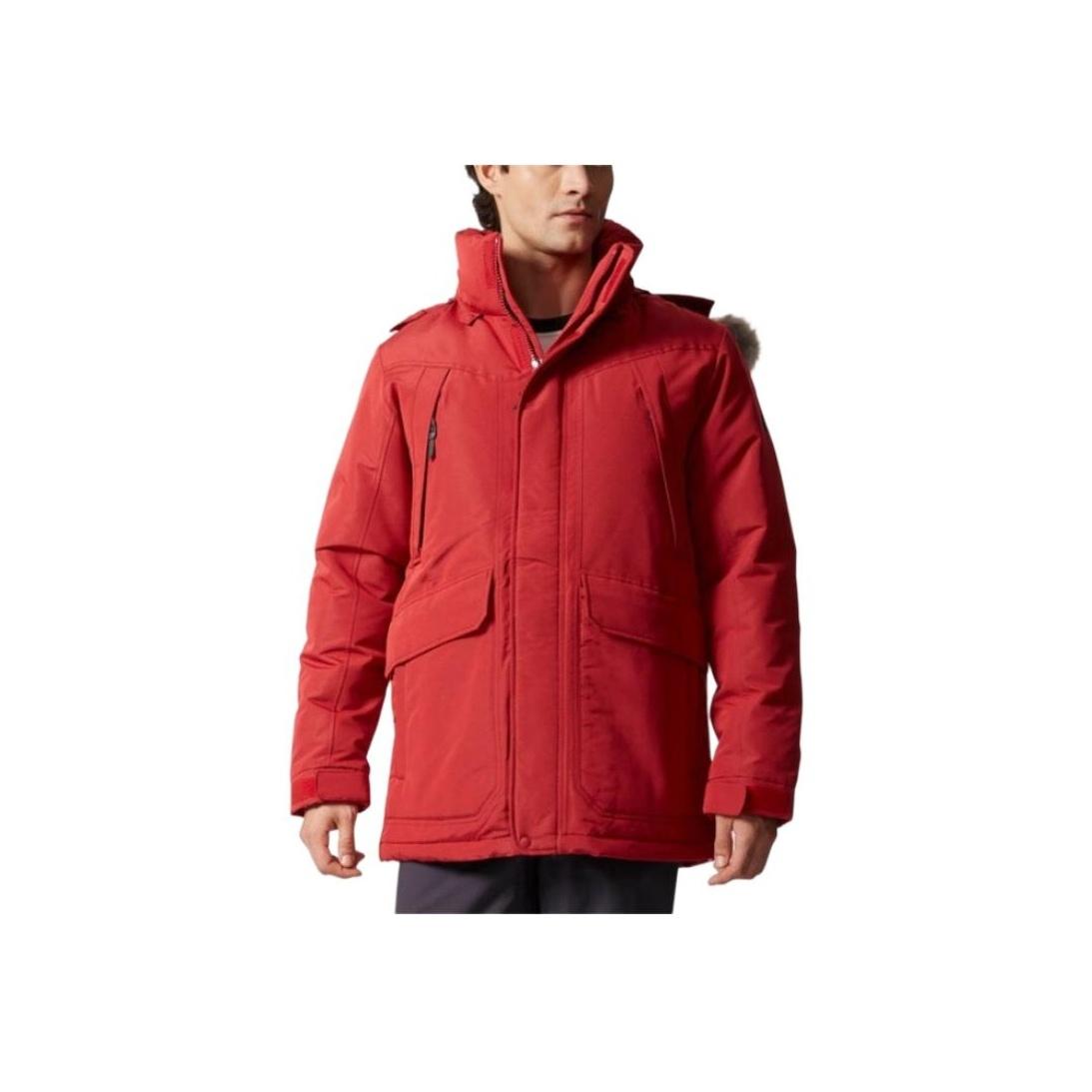 

Adidas Сплошной цветной логотип, уличная толстая ветрозащитная куртка, мужская верхняя одежда, пряно-красный BG8527 M