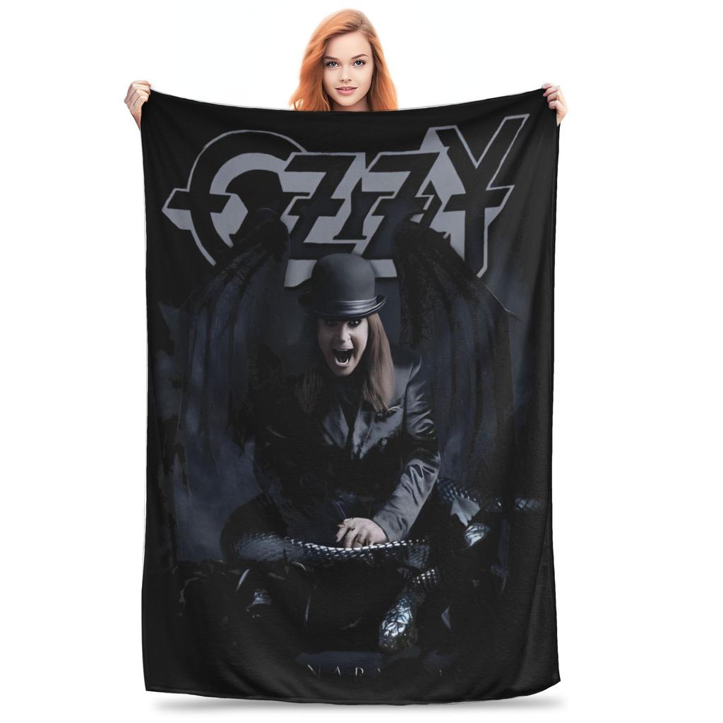 Black Sabbath Ozzy Osbourne Deka Back To The Beginning Tour Teplá plyšová přehozová deka Pro domácí dekoraci Cestování Kancelář Flanelová