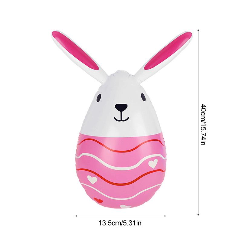3/6Pcs Easter Inflatable Rabbit Eggs Balloon Kids Favors Toy Easter Party Home Indoor Outdoor Decoration Egg Hunt Ornaments
