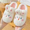 Cartoon rabbit cotton slippers autumn and winter indoor home bedroom warm and velvet thick-bottomed comfortable wool slippers