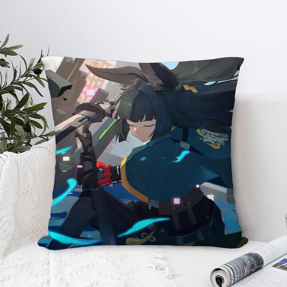 Hoshimi Miyabi Zenless Zone Zero Pillow Case Sofa Decorative Home Double-sided Print Plush Throw Pillow Covers Cushion Decor