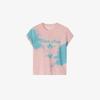 Basic House Women's Tie-Dye Short Sleeve Knit Top
