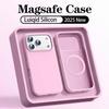 Official Original Liquid Silicone Magnetic Phone Case For iPhone 17 Air 16 15 14 Plus 13 12 Pro Max 17Pro For Magsafe Soft Cover