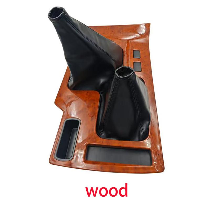 Y1For Toyota LC100 FJ100 For Land Cruiser 100 Center Console Wooden Gear Shifter Penal Trim Replacement MT Interior Accessories