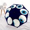 1pc Eyes Circle Automatic Open/close, Heavy-Duty Iron Frame & 8-Rib Structure, Compact Folding Cute Umbrella for Women/Men, All-Season Travel,  163