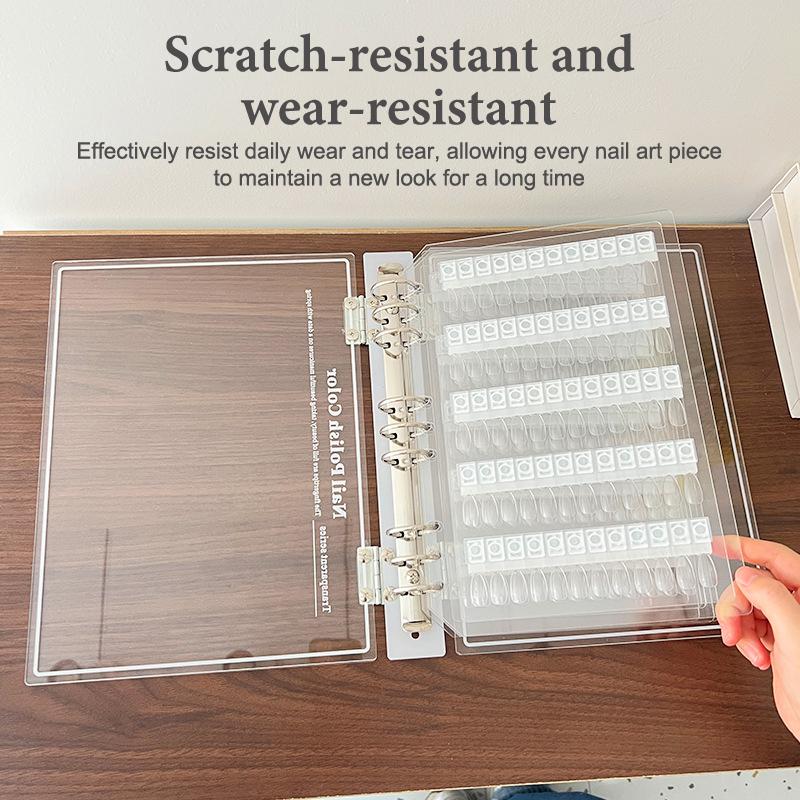 120/180/240 Transparent Colors Magnetic Tips Nail Art Swatch Book Manicure Color Test Storage Book Large Acrylic Works Display
