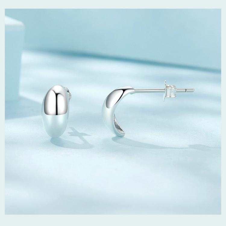 Avle Daily Versatile Moon S925 Sterling Silver Earrings for Women - Hot Sale