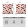 Dachshund Christmas Square Pillow Case Dogs Animal Cushion Covers Creative Polyester Decorative Pillowcover For Seat 45*45Cm