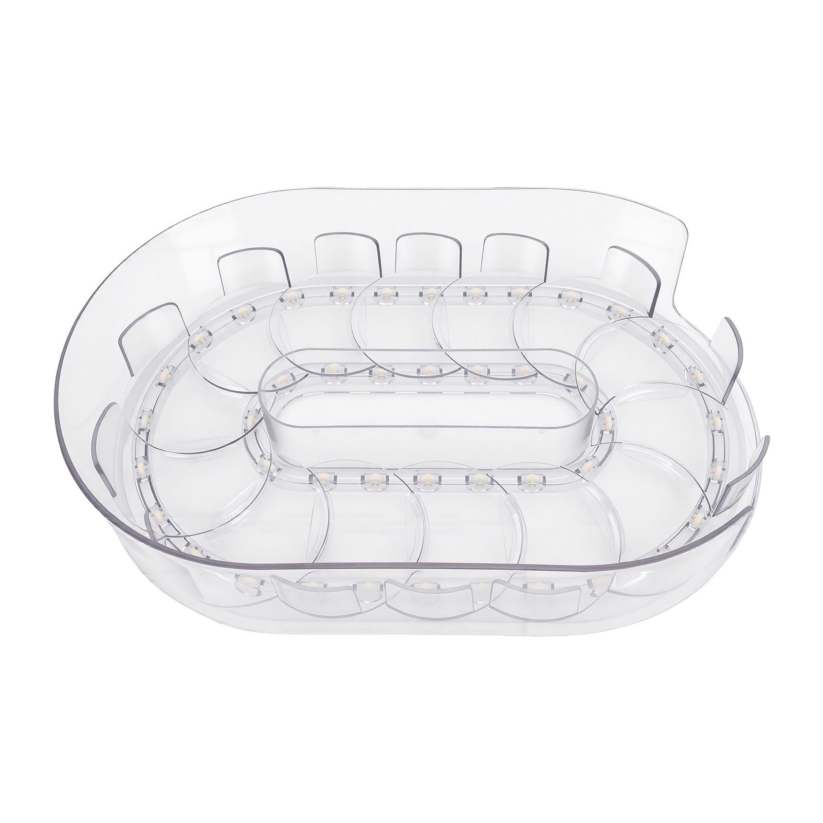 Boîte de rangement pour plateau tournant Étagère à condiments rotative à 360 degrés Plateau tournant de rangement Pour armoire de cuisine Salle de bain Bureau