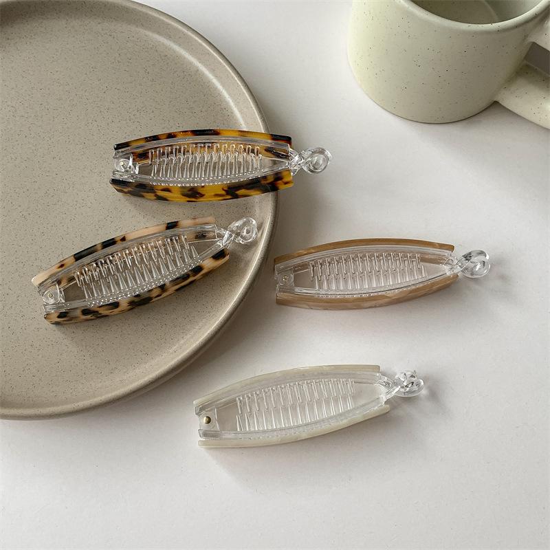 Acetate Banana Clip Korean Ponytail Hair Grab Crocodile Hairpin Girls Women Headwear Hair Styling Tools Accessories
