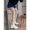 2025 New Thick Heel Fluffy Shoes Women Wear Versatile Fairy Style Mary Jane High Heels Winter Velvet Single Shoes