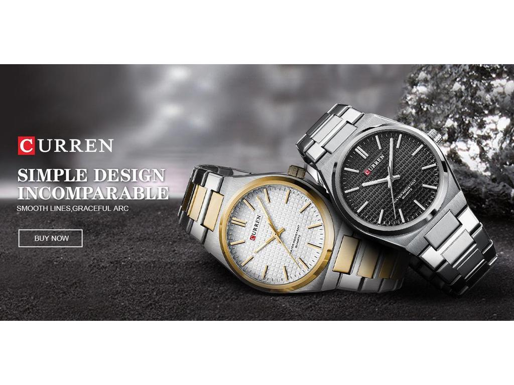 CURREN 8439 Men's Quartz Steel Band Business Casual Watch