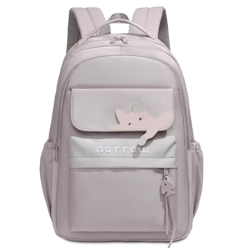 

Однотонный женский рюкзак большой вместимости, студенческий школьный рюкзак фиолетовый