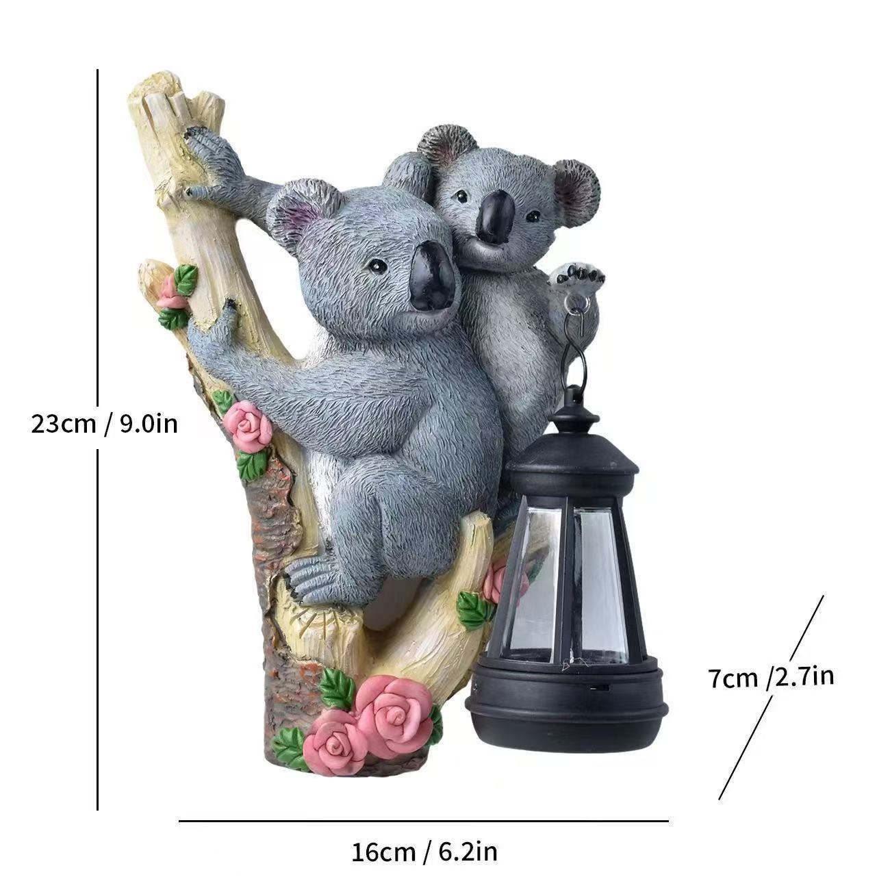 

JYL TS/022,Garden Wall Mount Koala Resin Solar Light for Villa Balcony Animal Sculpture Wall Lamp One Size