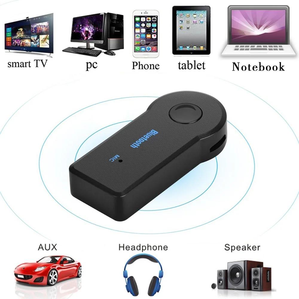 Wireless Bluetooth Car Audio Stereo System Hands-Free Microphone Wireless Aux Music Receiver Adapter