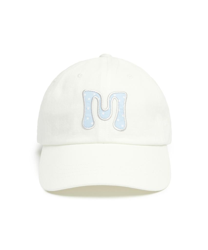 MARK GONZALES M Applique Ball Cap - White
