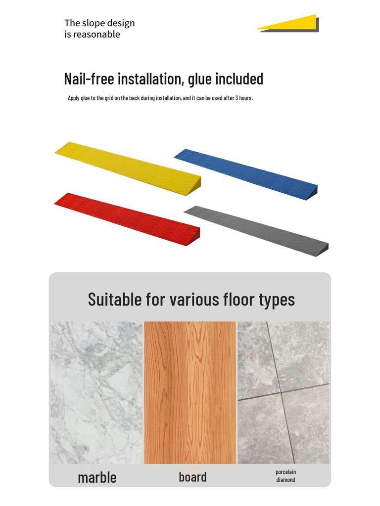Threshold Uphill Ramp Mat for Indoor Sweeping Robots