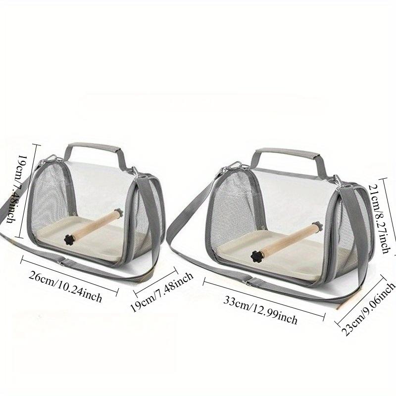 1Pc Outdoor Gray Plastic Portable Bag Small Bird Takeaway Bird Cage for Small Birds Pigeons Lizards Travel Takeaway
