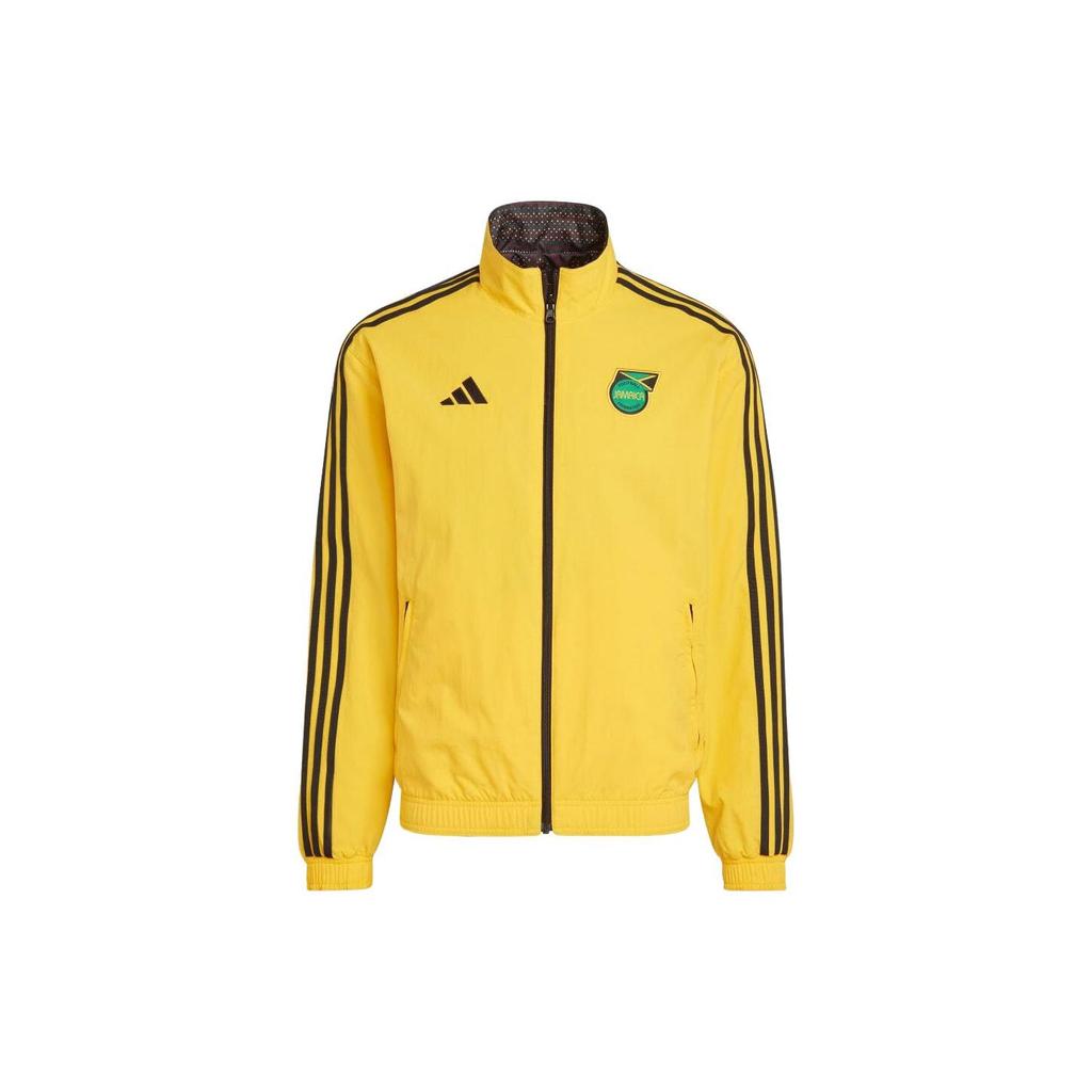 Adidas Reversible Zip-Up Jacket With Logo Print Men Outerwear Yellow IB7461