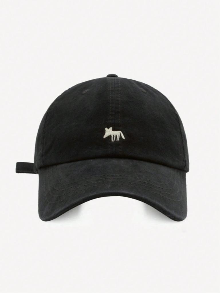 Soft Cotton Purple Baseball Cap with Cute Dog Embroidery, Adjustable Vintage Washed Dad Hat, Trendy Summer Sun Hat for Women Men