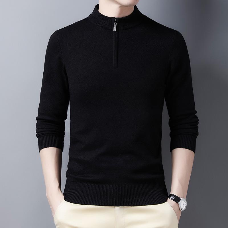 Men s Half-Zip Knit Sweater - Autumn/Winter 2022 - Casual Pullover for Young and Middle-Aged M