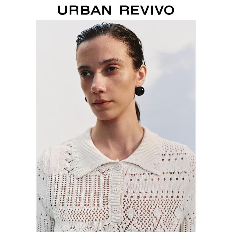 Women's Bohemian Polo Collar Short-Sleeve Knit Top