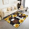 Erosebridal Cartoon Axolotl Area Rug 5x7 for Kids Boys Girls Bedside, Kawaii Axolotl Indoor Floor Mat Non Slip, Cute Reptiles Fish Sea Weed